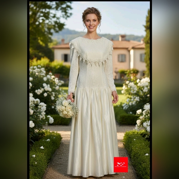 JESSICA McCLINTOCK VINTAGE NWOT WEDDING GOWN SIZE 13 - Picture 1 of 13